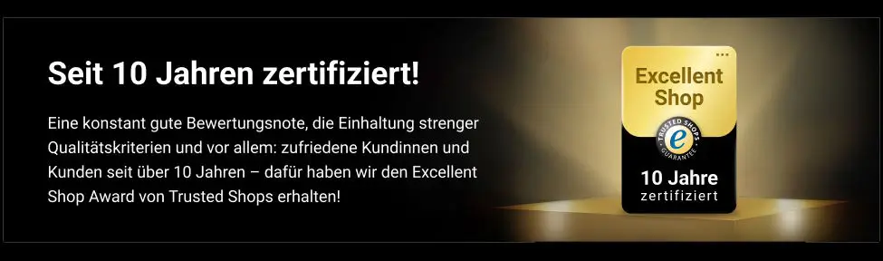 Excellent Shop Award von Trusted Shops