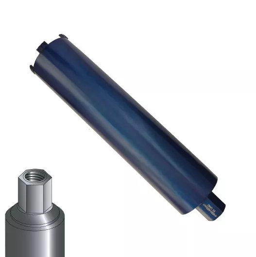 Diamanttrockenbohrkrone 1 1/4&quote; Universal Länge 420mm Profi 52-200mm