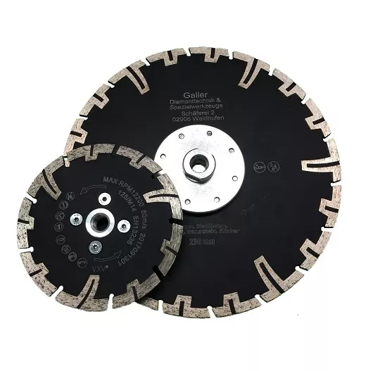 Diamanttrennscheiben-Set mit Flansch 2tlg. Beton Naturstein Premium 125+230mm