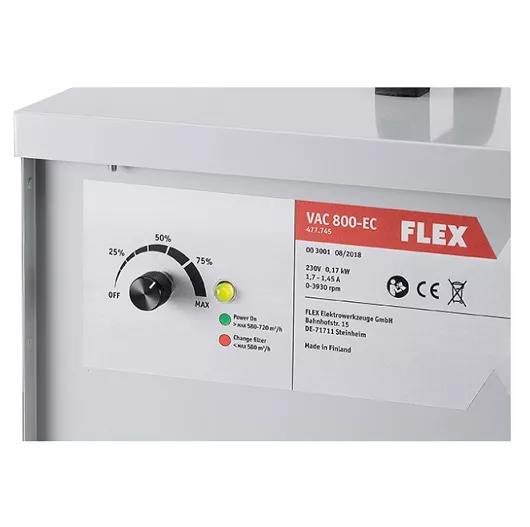 FLEX Bau-Luftreiniger VAC 800-EC Staubklasse M und H (477745)