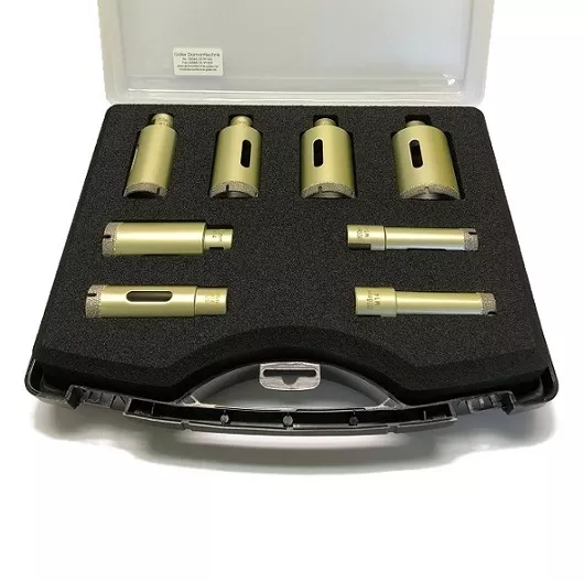 Bohrkrone für Winkelschleifer-Set 8tlg. Feinsteinzeug Premium M14 18-50mm
