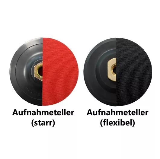 Aufnahmeteller für Schleifpads M14 Klett flexibel starr 100-125mm