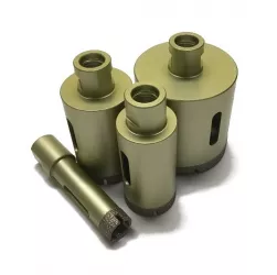 Bohrkrone für Winkelschleifer-Set M14 Feinsteinzeug Premium 9tlg. 18-50mm